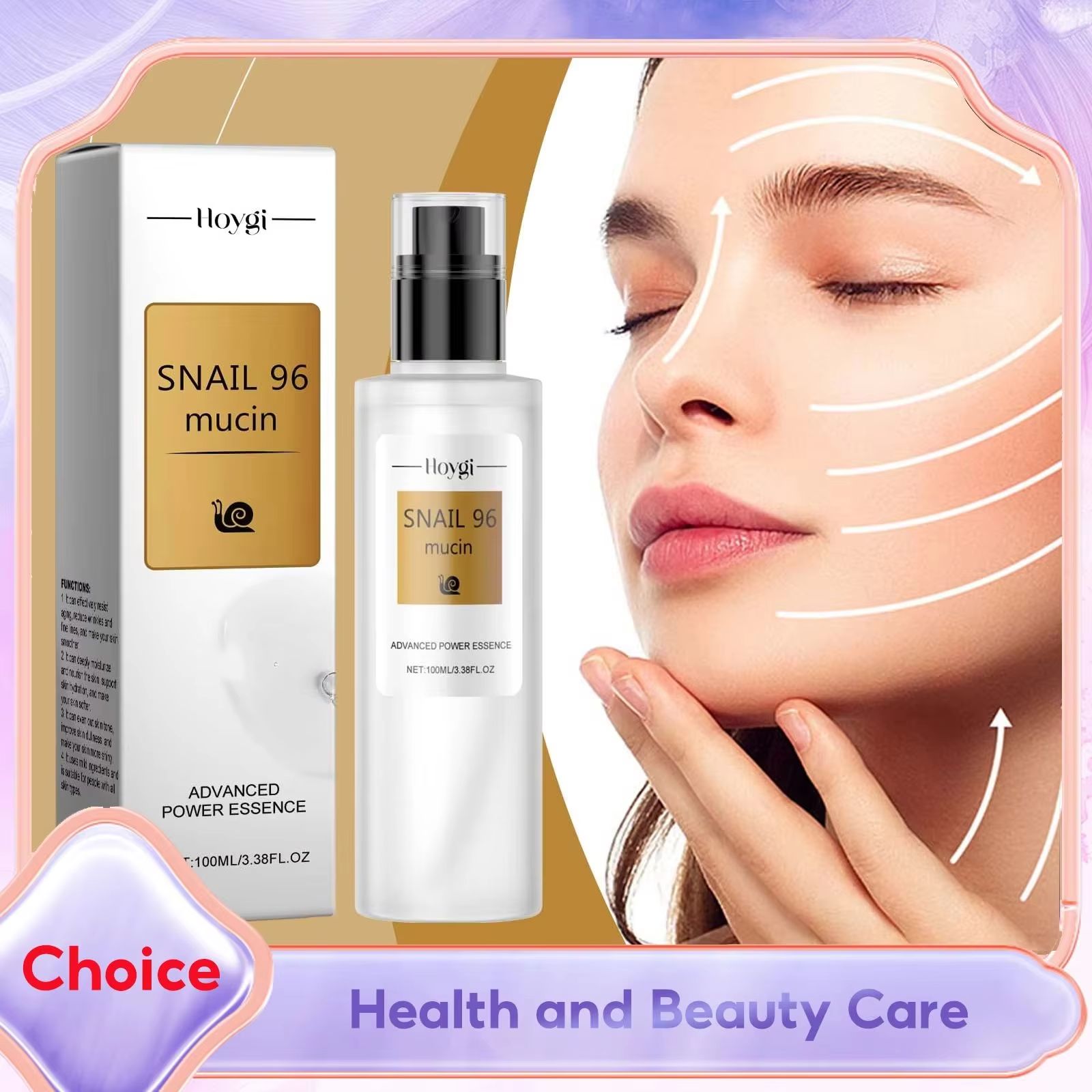 Snail Mucin 96 Repair Essence - カタツムリ粘液96%配合フェイスセラム 肌再生促進・保湿・修復・アンチエイジング・ハリ・シワ改善 高度なカタツムリエッセンス