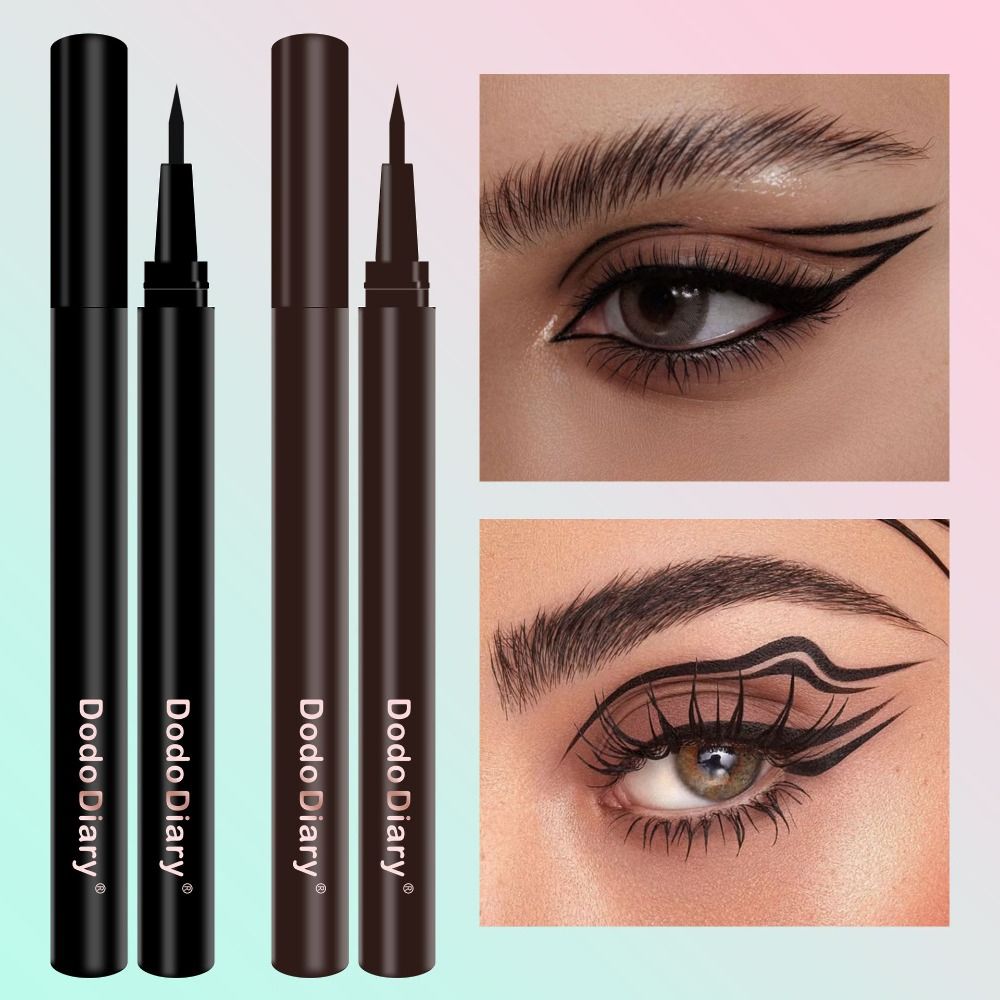 Waterproof Liquid Eyeliner Pen - 防水リキッドアイライナーペン、汚れにくい速乾性メイクアップアイライナー、長持ちするデイリーメイクアップアイメイクアップペン、初心者向け