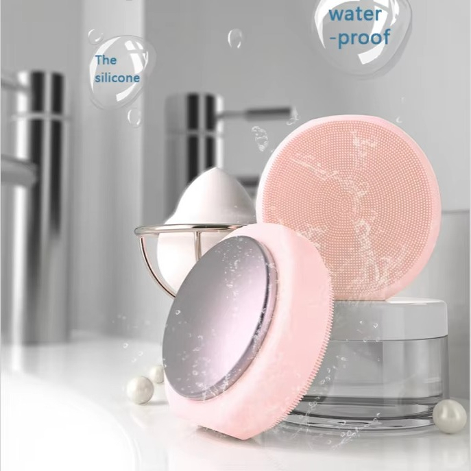 Silicone Face Scrubber Electric - シリコン電動音波振動洗顔ブラシ スパスクラバー 加熱毛穴クリーナー＆スキンケア フェイススクラバー