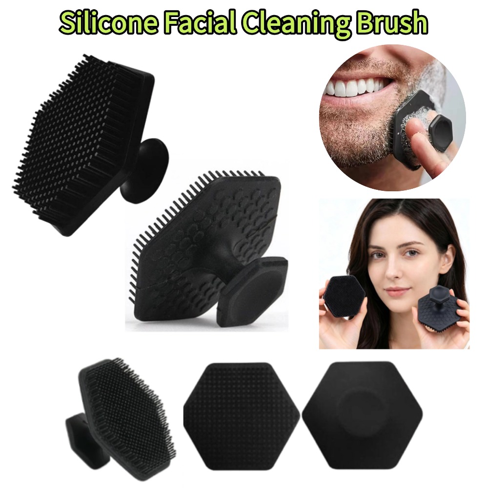 Silicone Face Scrubber Electric - シリコン製洗顔ブラシ メンズ用 フェイススクラバー ディープクレンジング マッサージ 角質除去