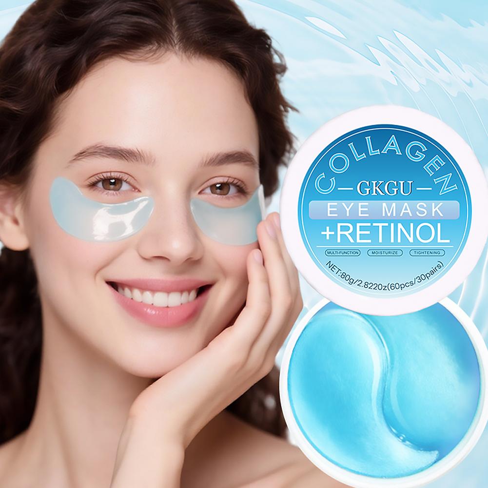 Collagen Under Eye Patches - コラーゲン配合アイパッチ レチノール、アボカドエキス、ヒアルロン酸配合アイマスク 保湿効果でクマを軽減、目元ケアを滑らかに