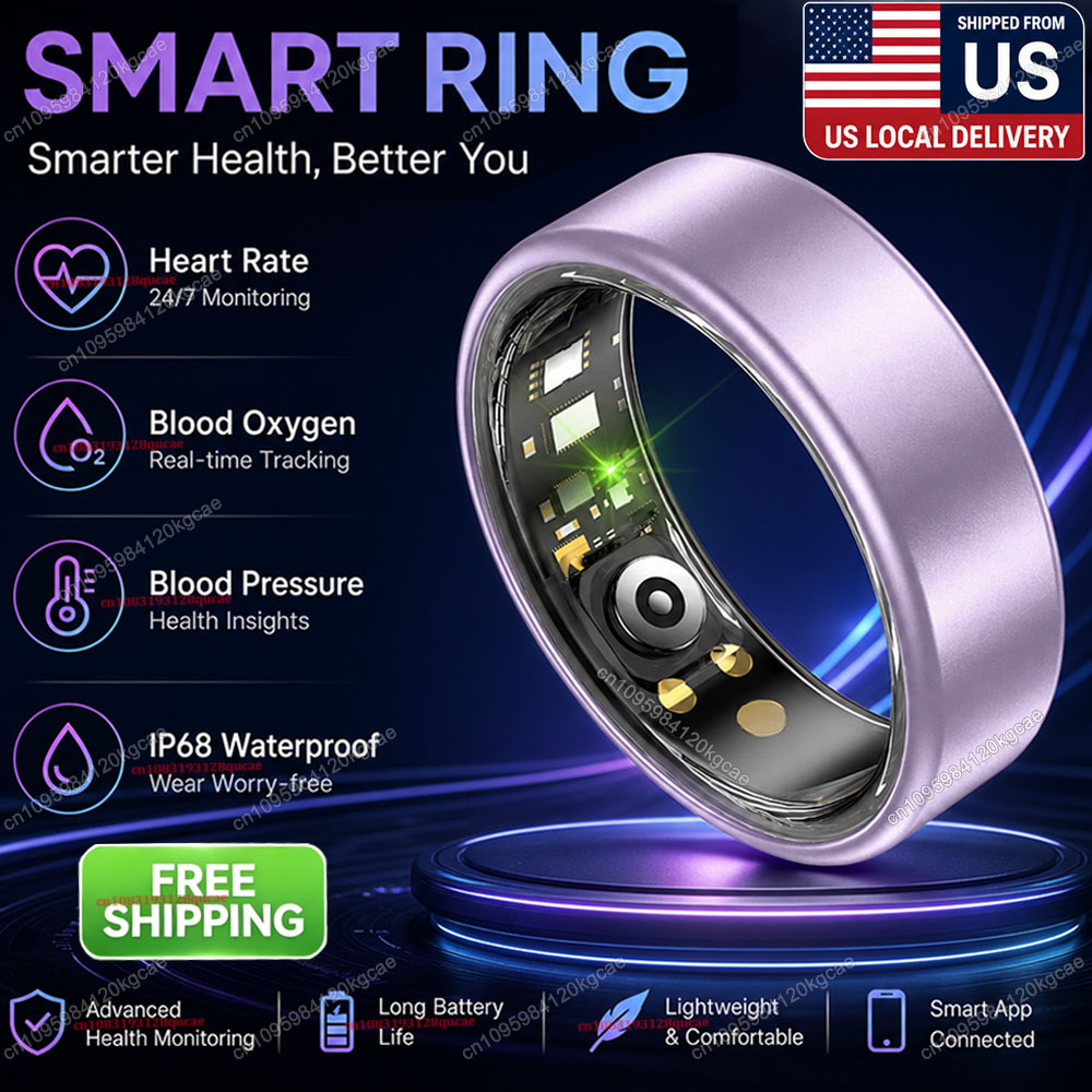Health Monitors - スマートリング 心拍数 血中酸素 睡眠トラッカーリング IP68防水 マルチスポーツモード