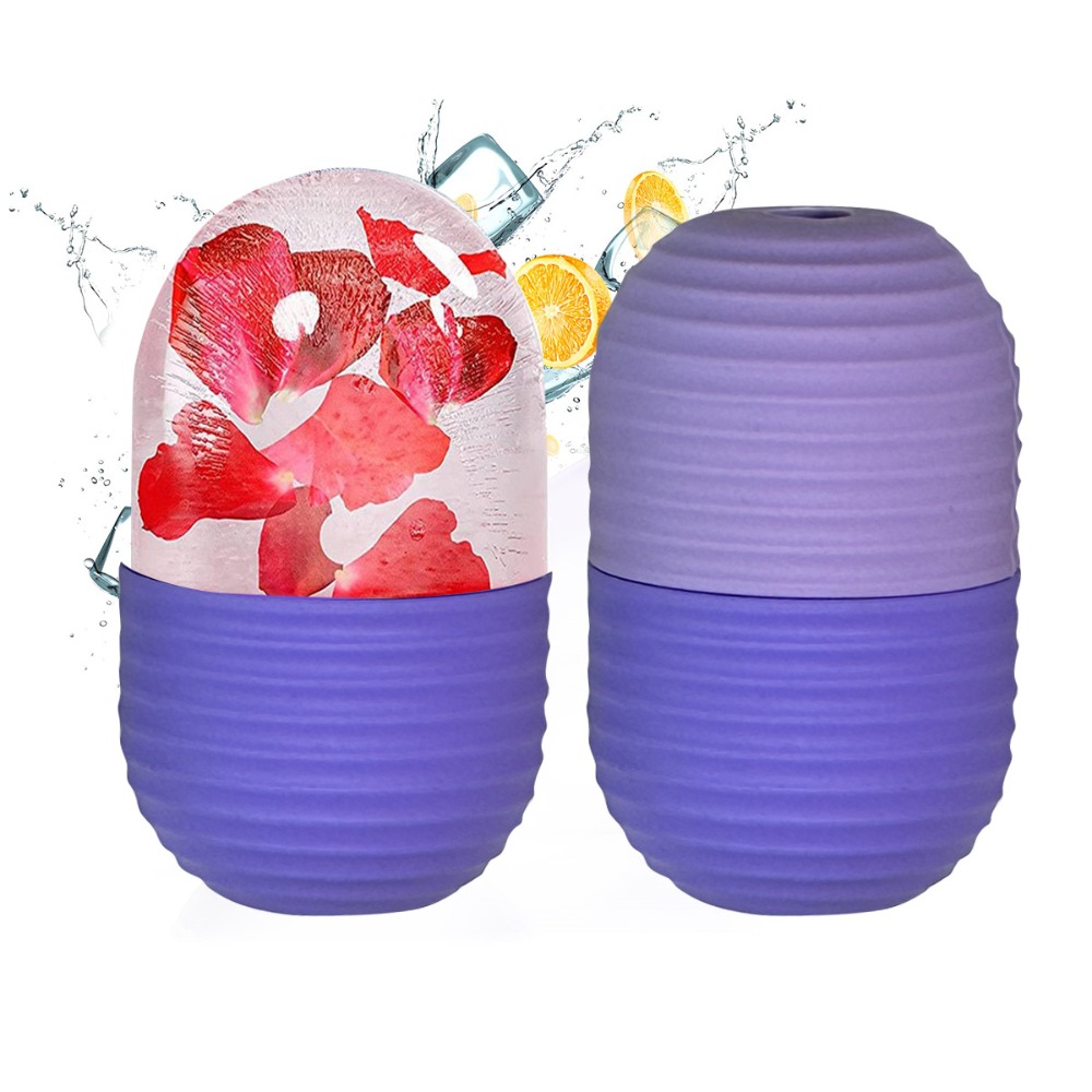 Face Ice Roller Puffiness - 1pc 新しいシリコーンアイスローラーフェイスリフティング毛穴縮小アイスフェイシャルキューブむくみを軽減再利用可能なアイスフェイスローラー美容