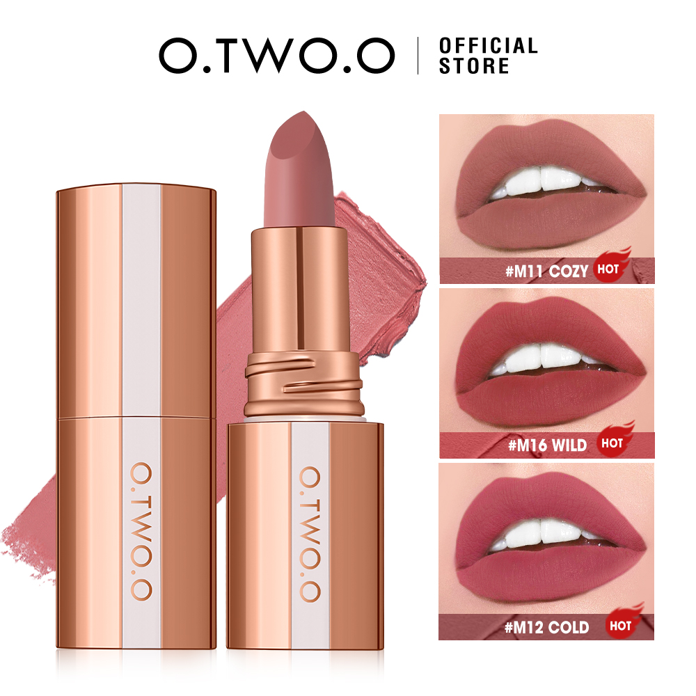 Matte Velvet Lip Tint Long Lasting - O.TWO.O-マットな口紅,防水性と耐久性,汚れのない,クラシックなベルベット仕上げ,リップメイク