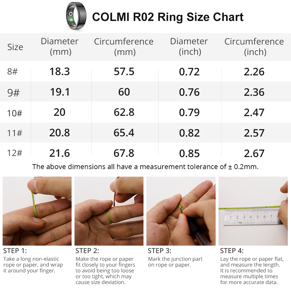 Colmi r02スマートリング、チタンスチールシェル、健康 - Health Monitors のレビューと価格
