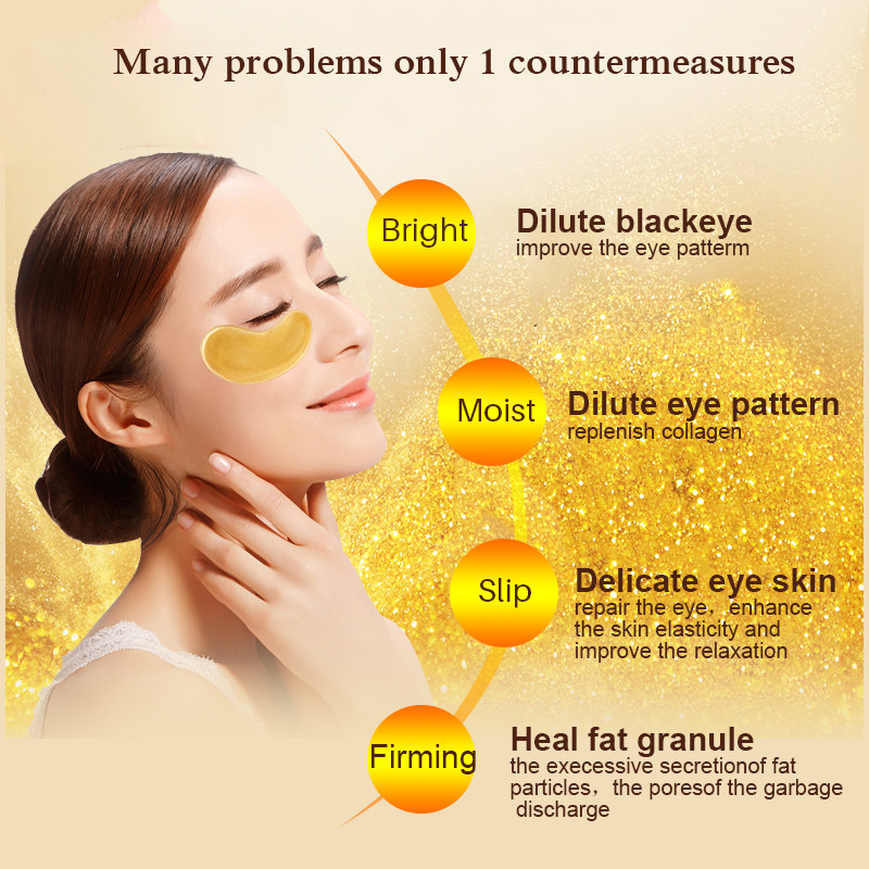 10/20 個ゴールデンクリスタルコラーゲンアイマスク抗ダー - Collagen Under Eye Patches のレビューと価格
