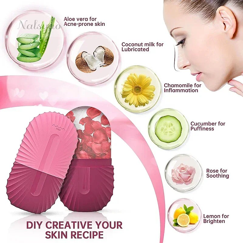 アイスフェイスローラー 1個 シリコン製アイスモールド フェ - Face Ice Roller Puffiness のレビューと価格