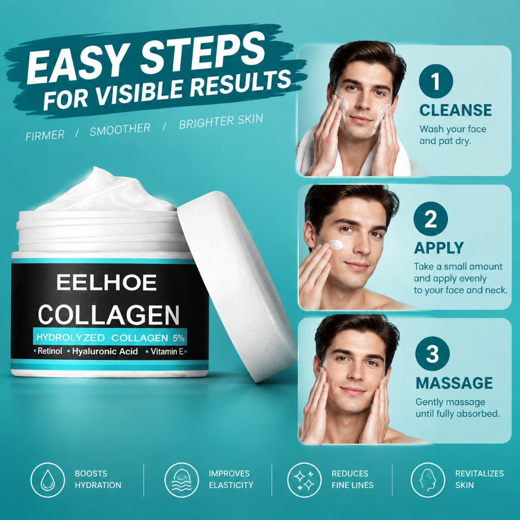 30g 男性用コラーゲン配合保湿クリーム。ヒアルロン酸配合で - Retinol Anti Wrinkle Cream のレビューと価格