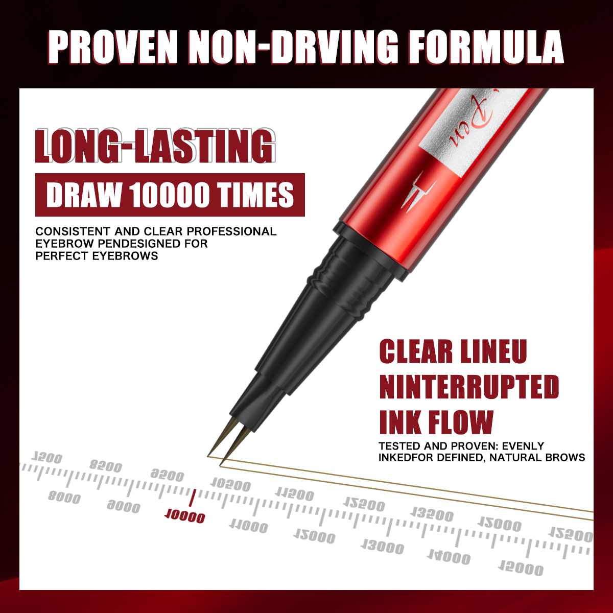 超極細アイブロウペン 長持ち 汚れ防止 防水 汗に強い 高発 - Waterproof Liquid Eyeliner Pen のレビューと価格