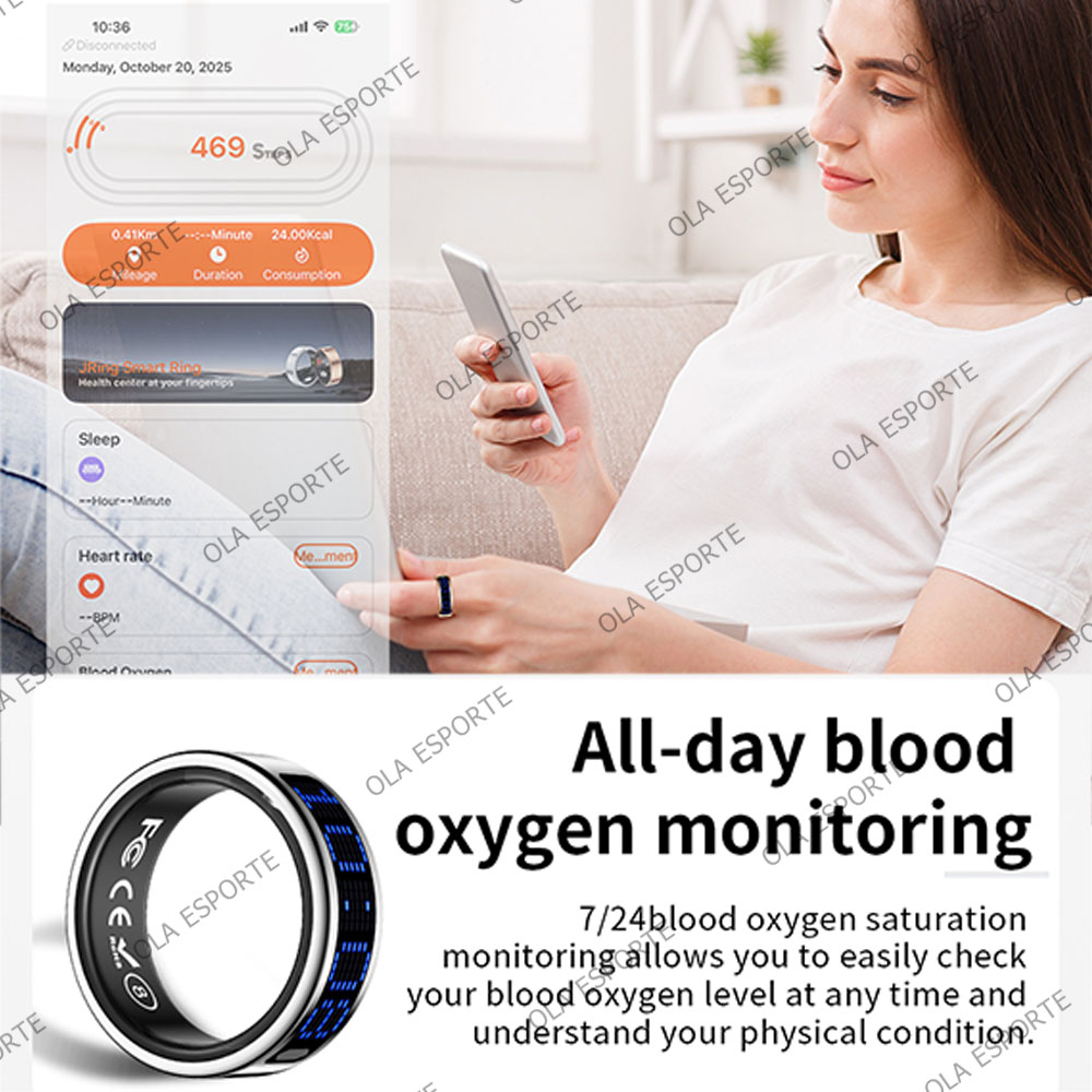新型超薄軽量スマートリング 多機能ディスプレイ 心拍数 健康 - Health Monitors のレビューと価格