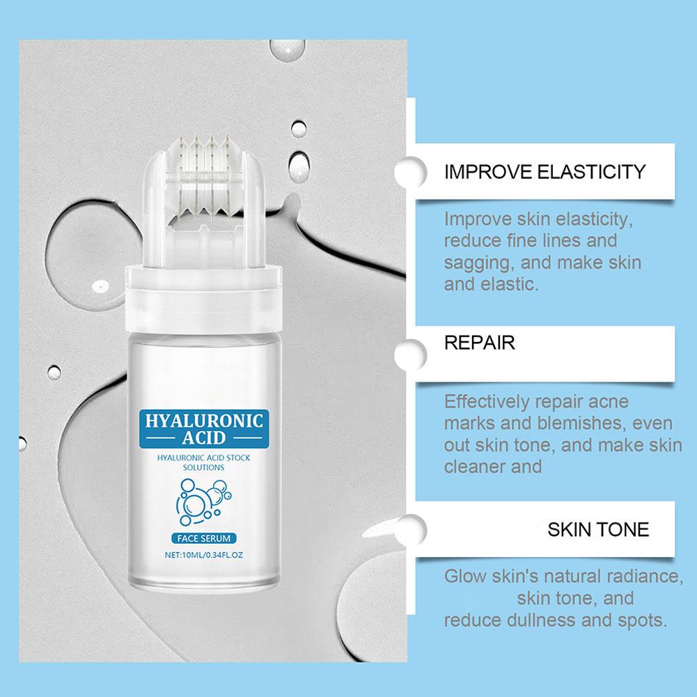ヒアルロン酸配合のフェイスセラム 10ml。ローラー型アプリ - Hyaluronic Acid Facial Serum のレビューと価格