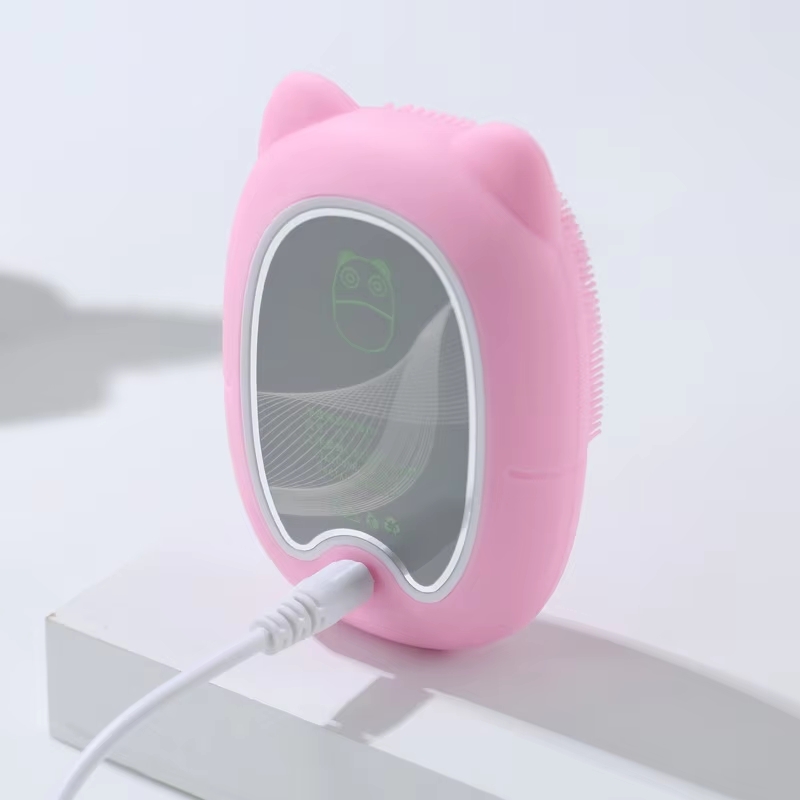 超音波電動洗顔ブラシスキンスクラバー毛穴汚れクレンジングにき - Silicone Face Scrubber Electric のレビューと価格