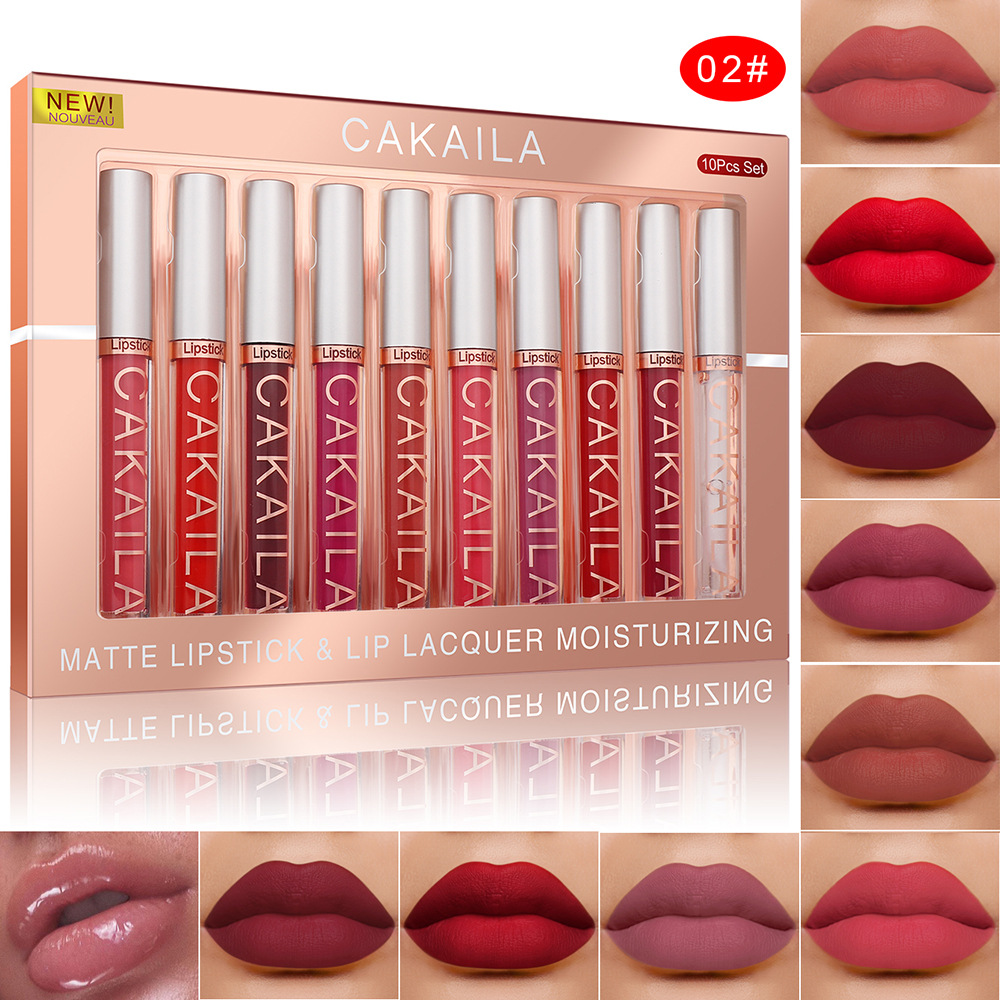 4 個/10 個/セットヌードリップグロスマットベルベット口 - Matte Velvet Lip Tint Long Lasting のレビューと価格