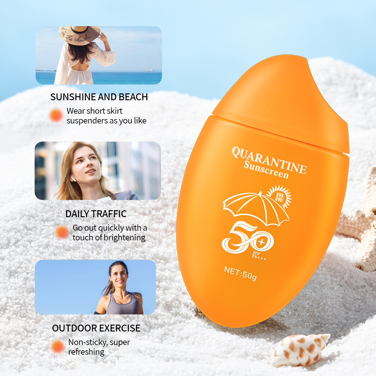 SPF50+ サンスクリーンプライマー、さっぱりしていてベタ - Spf 50 Waterproof Sunscreen のレビューと価格
