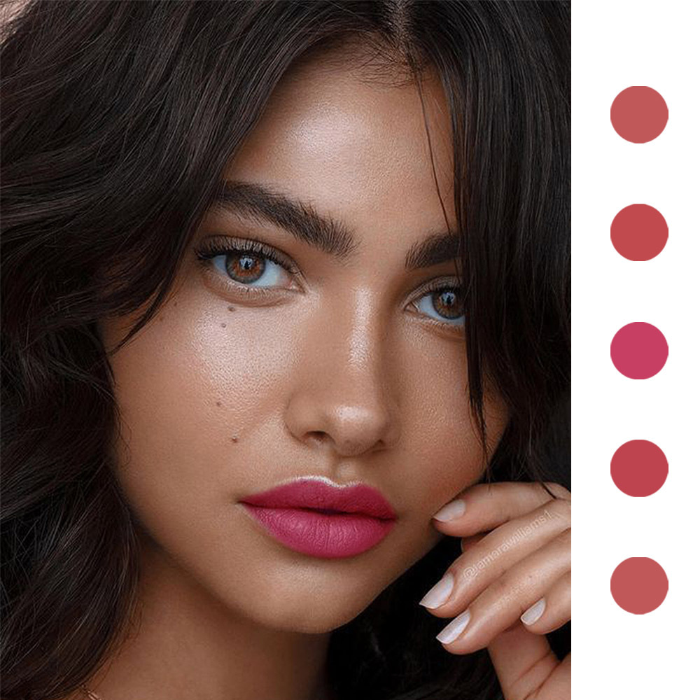 DNM 18 色マットベルベットリップグロス防水長持ち色褪せ - Matte Velvet Lip Tint Long Lasting のレビューと価格