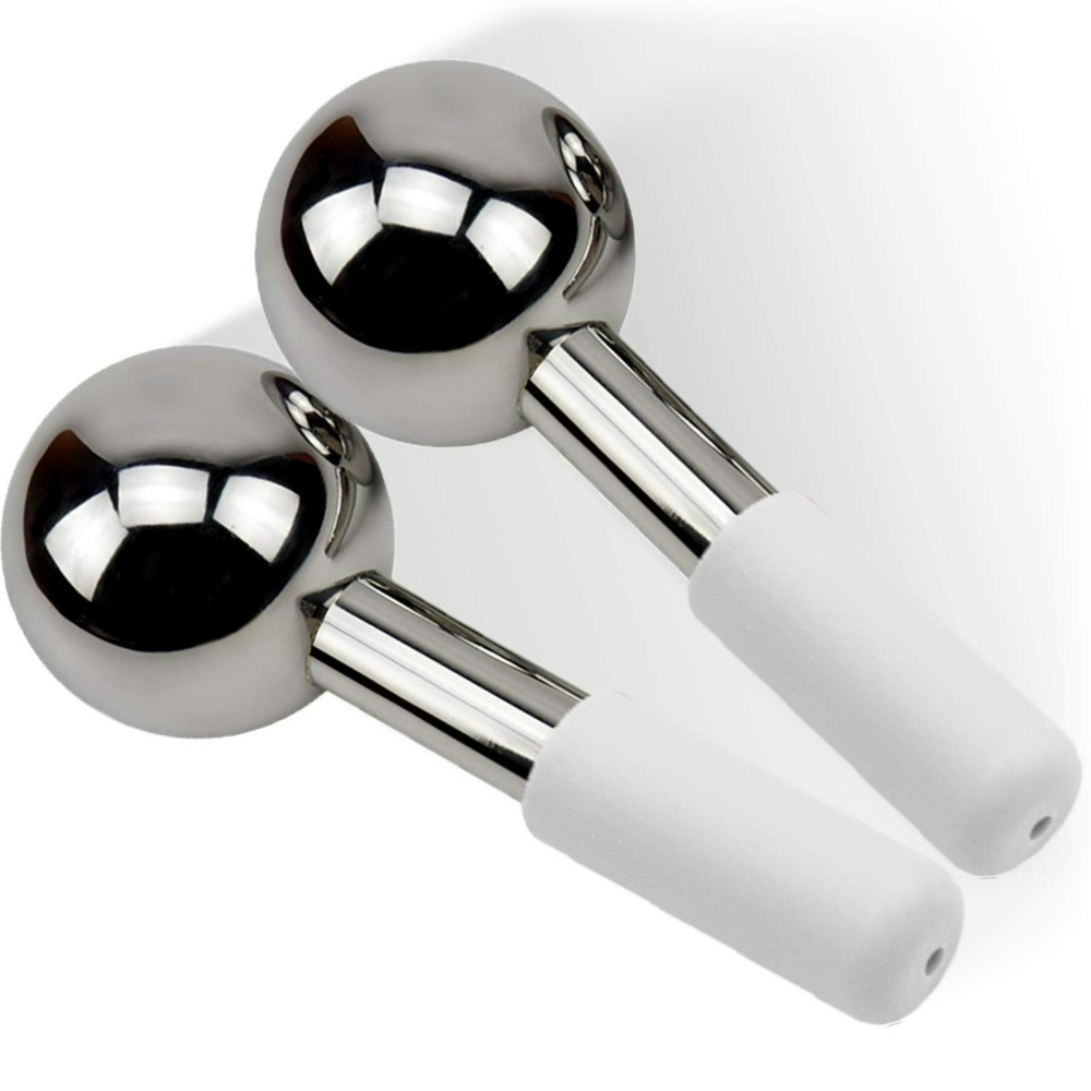 クライオフェイスマッサージャーアイスグローブ壊れないスチール - Face Ice Roller Puffiness のレビューと価格