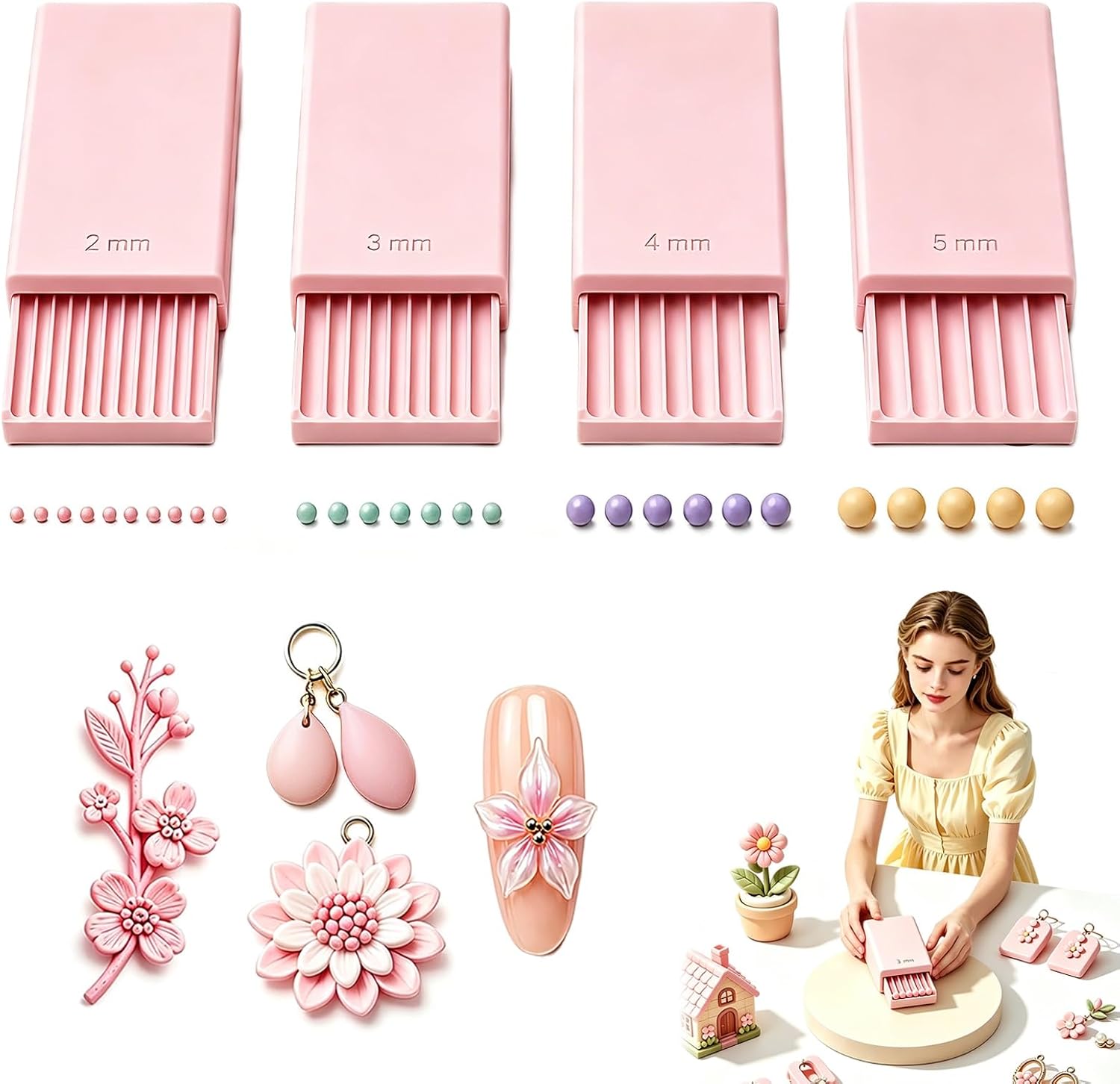 3Dプリントクレイジェルボールメーカーツール、3Dジェルフラ - Nail Art のレビューと価格