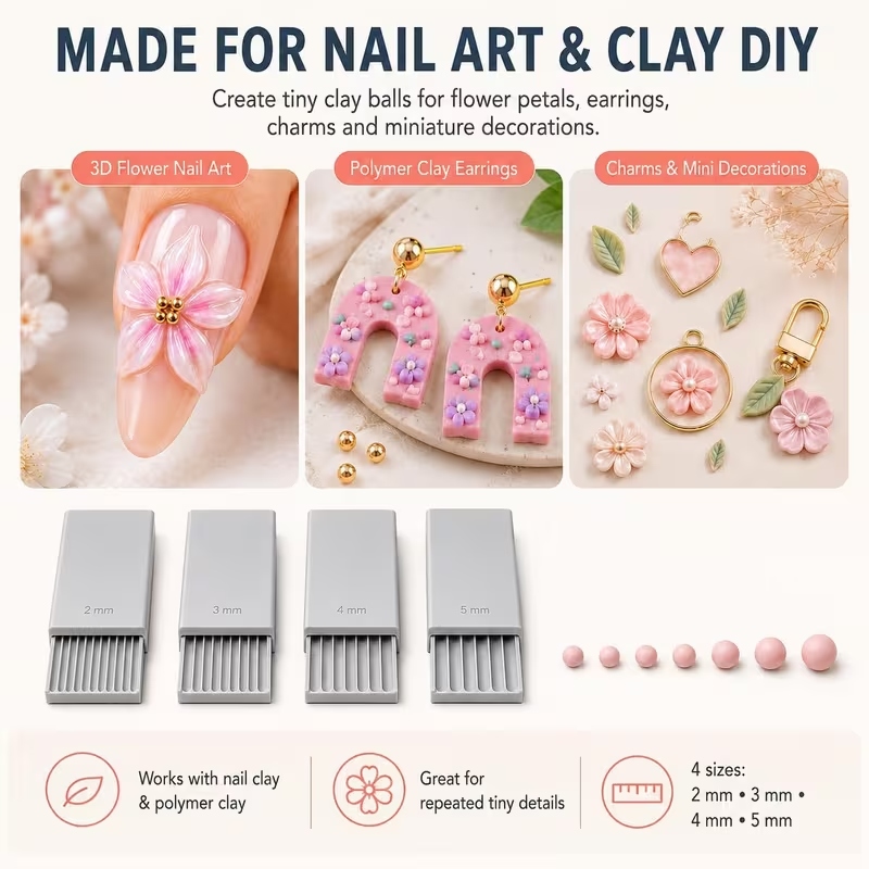 3Dプリントクレイジェルボールメーカーツール、3Dジェルフラ - Nail Art のレビューと価格