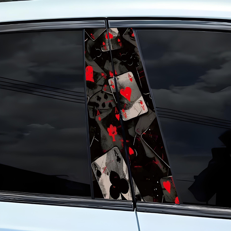 2枚組 ポーカー柄 車用ステッカー 面白いDIY 自動車Bピ - Spf 50 Waterproof Sunscreen のレビューと価格