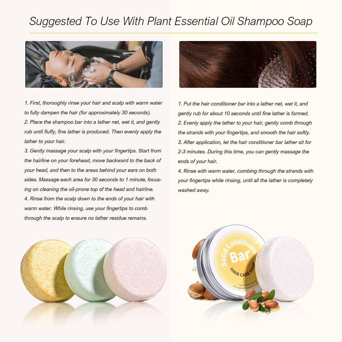 植物性エッセンシャルオイル配合ヘアコンディショナーソープ、ア - Hair Care のレビューと価格