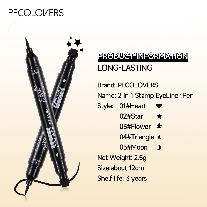 ダブルヘッド リキッド アイライナー ペン スタンプ付き ナ - Waterproof Liquid Eyeliner Pen のレビューと価格