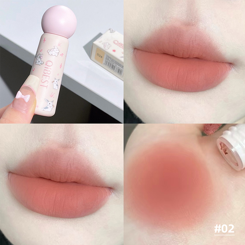 QIBEST キュート ベルベット マット リップ マッド  - Matte Velvet Lip Tint Long Lasting のレビューと価格