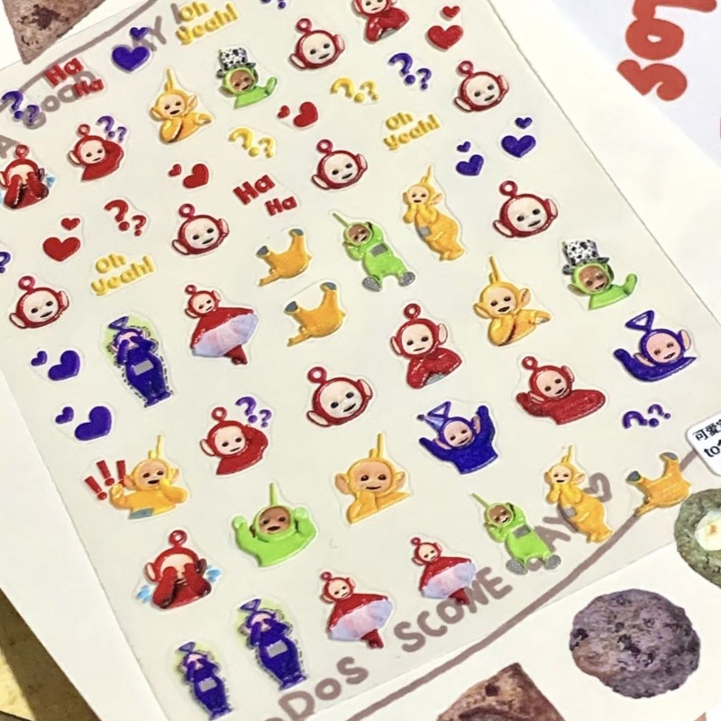 テレタビーズ　最新のかわいいアニメーションテレタビーズ3Dス - Nail Art のレビューと価格