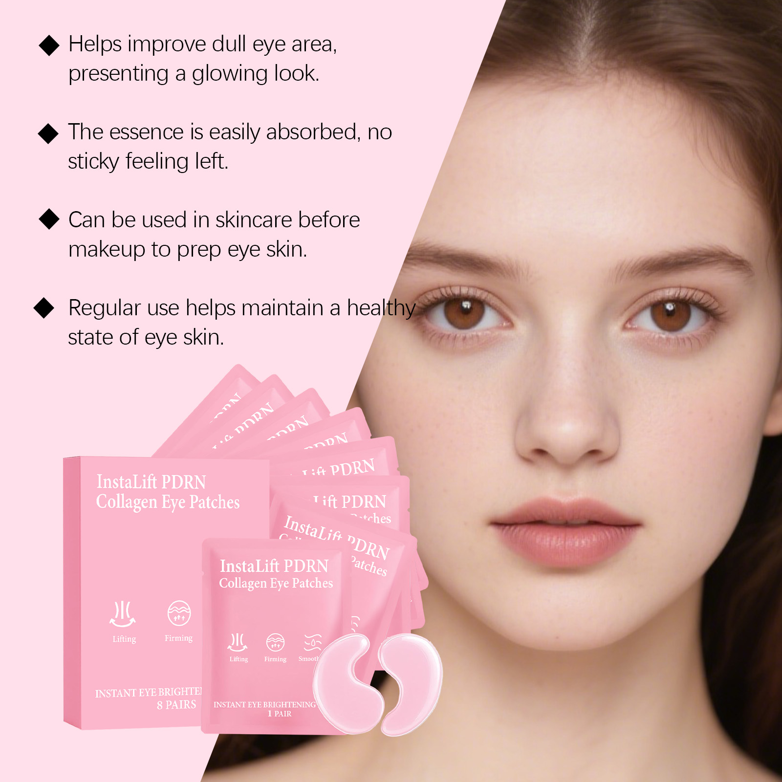 インスタリフト PDRN コラーゲン アイパッチ くま・たる - Collagen Under Eye Patches のレビューと価格