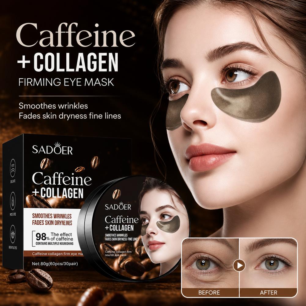 カフェインコラーゲンアイマスク　くま対策保湿アイパッチ　むく - Collagen Under Eye Patches のレビューと価格