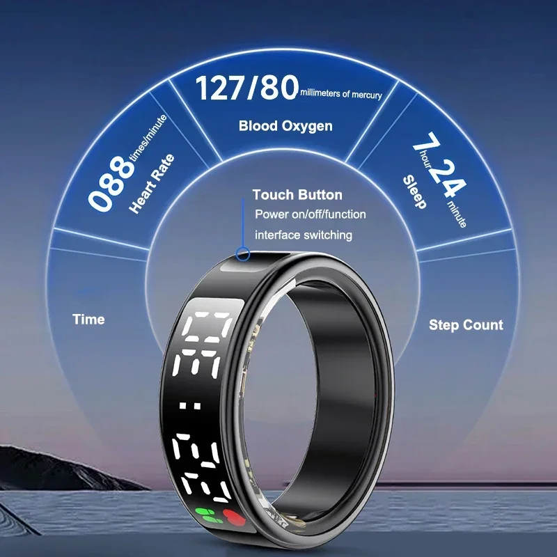 男性と女性のための多機能ヘルストラッカー,スマートリング,心 - Health Monitors のレビューと価格
