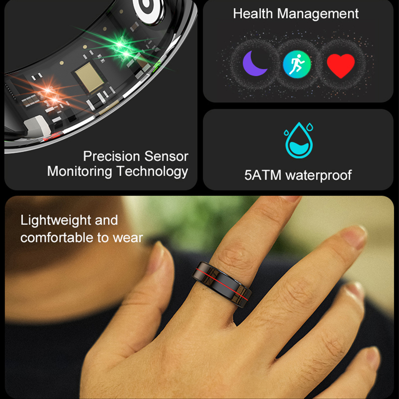 R04 スマートリング 男女兼用 健康睡眠モニター 5ATM - Health Monitors のレビューと価格